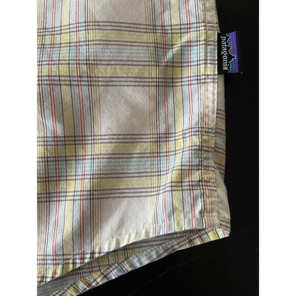 PATAGONIA Organic Cotton Yellow Plaid Button Down Shirt Mens sz M - Picture 9 of 10